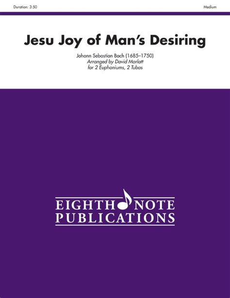 Jesu Joy of Man's Desiring: Brass Quartet Score & Parts: Johann ...