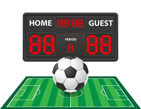 football soccer sports digital scoreboard vector illustration 514128 ...