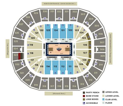 Seating Chart | Smoothie King Center | New Orleans, Louisiana