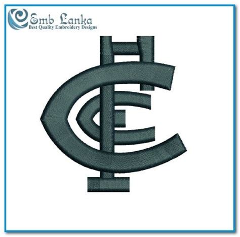 New Carlton Football Club Logo Embroidery Design