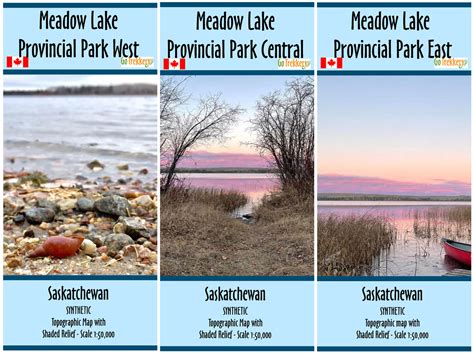 Meadow Lake Provincial Park Map Set (3 Maps) - SYNTHETIC - GoTrekkers