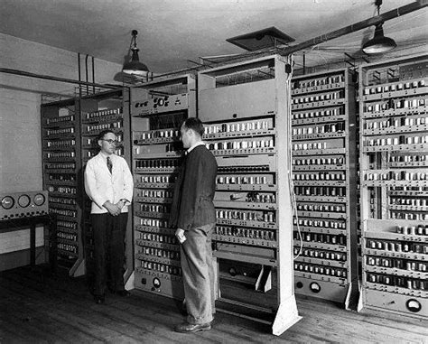 EDSAC, early computer built in 1949 at Cambridge University. Picture ...