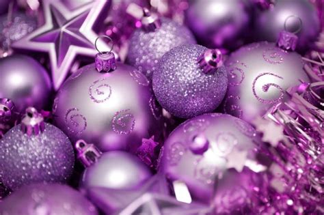 Photo of purple and pink christmas ornaments | Free christmas images