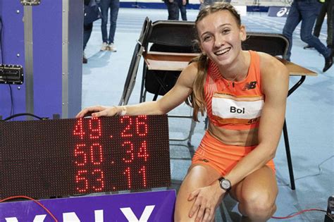 Femke Bol breaks 41-year world record in the women’s indoor 400 meters