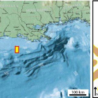 Left: Regional bathymetry map of the Gulf of Mexico. The location of ...