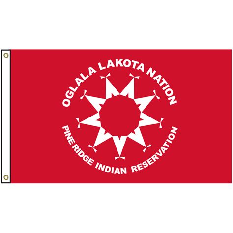 NAT-4×6-OSN 4′ x 6′ Oglala Sioux Nation Tribe Flag With Heading And Grommets | Hanover Flag Company