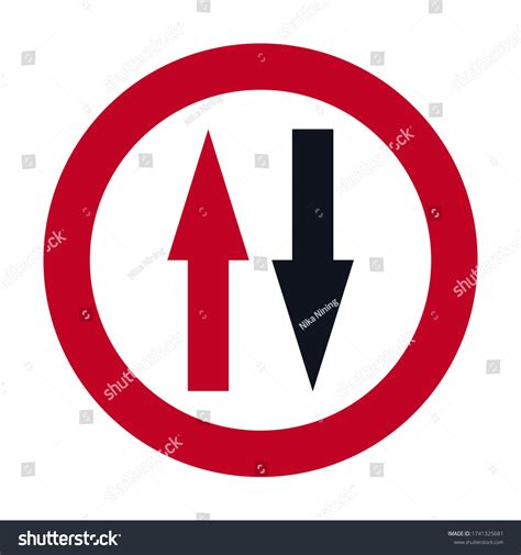 Illustration Traffic Signs Priority Traffic Front Stock Vector (Royalty ...