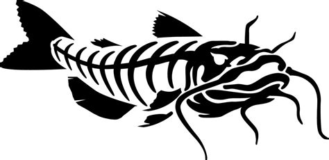 Catfish Skeleton art for G-Rods. | Fish drawings, Catfish, Catfish tattoo