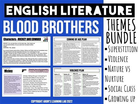 Blood Brothers Themes GCSE English Literature BUNDLE | Teaching Resources