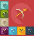 Flat concept set modern design with shadow zodiac Vector Image