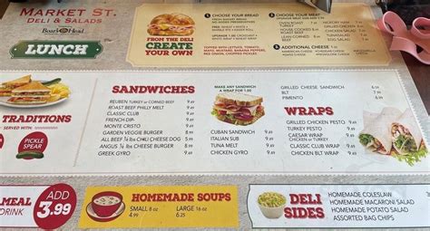 Market Street Deli & Salads menu in Charleston, South Carolina, USA