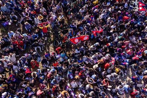 Crowd at the Mulpani Cricket Ground as Nepal qualifies for the T20 World Cup : r/Cricket