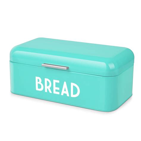 Buy Flexzion Metal Green Bread Box for Kitchen Countertop, Vintage ...