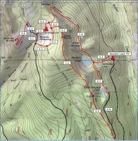 Boulder Hiking Trails Map - ToursMaps.com