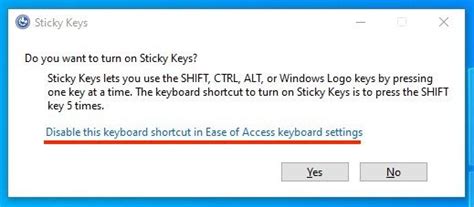 How to Turn Off Sticky Keys in Windows 10?