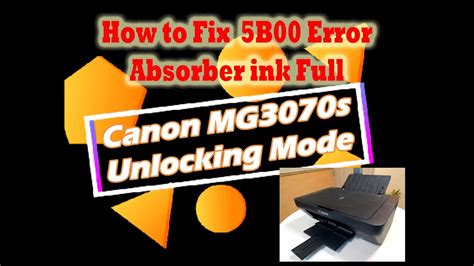 How to Fix ink Absorber Full on Canon MG3070s Hardware + Software ...
