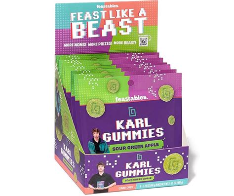 Feastables Mrbeast Karl Gummy Sour Candy Green Apple 1 Bag - Etsy Singapore