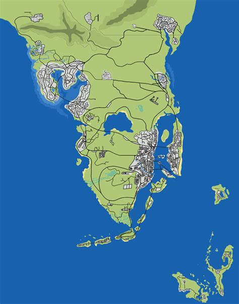 GTA VI Concept Map - The States of Leonida(Florida), Alanoia(Alabama ...