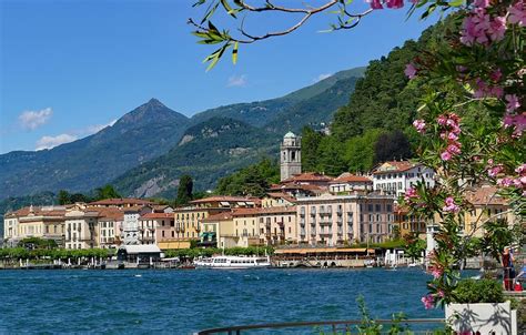 HD wallpaper: italy, lake como, cold temperature, snow, winter, beauty ...