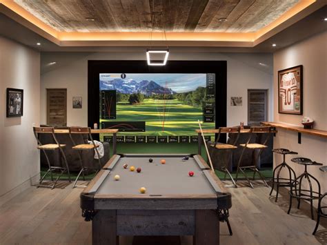 Man Cave Ideas: 50+ Fresh Looks to Inspire Your Space | Golf simulator room, Golf room, Game ...