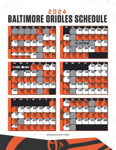 Printable Orioles 2024 Schedule - Klara Michell