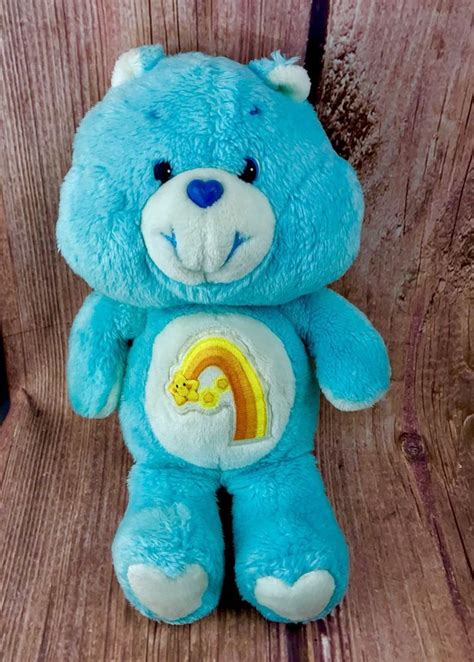 Large 1980's Vintage Care Bears WISH BEAR 14" Plush Teddy Toy ...