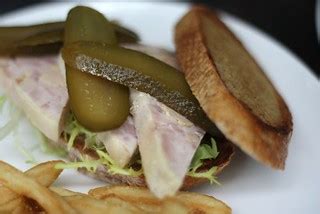 chicken pate sandwich | love the pickled gherkins too. | Flickr