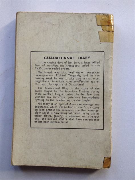 Guadalcanal Diary by Richard Tregaskis: Fair Soft cover (1943) 1st ...