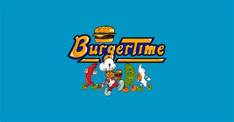 Burger Time Characters - Burger Time Logo - T-Shirt | TeePublic