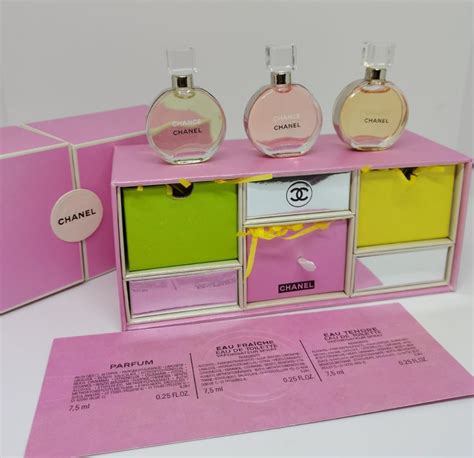 Perfume Chanel Chance miniature perfume gift set 3 in 1, Beauty & Personal Care, Fragrance ...