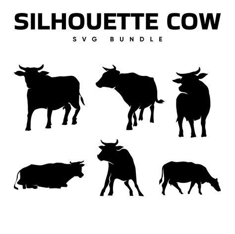 9 Silhouette Cow SVG Files – MasterBundles