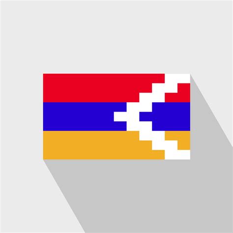 Nagorno Karabakh Republic flag Long Shadow design vector 14243080 ...