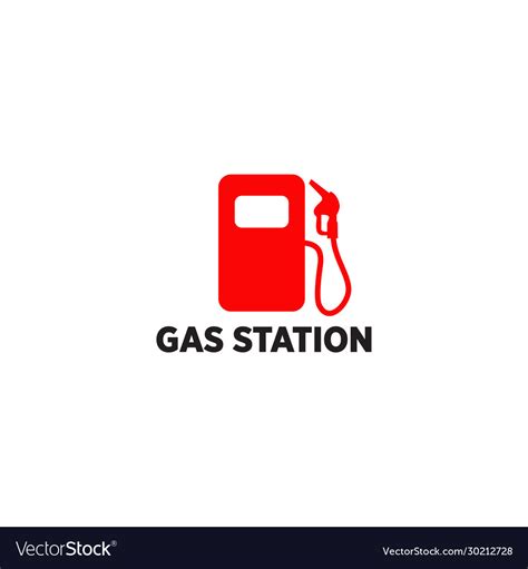 Gas station icon logo design template Royalty Free Vector