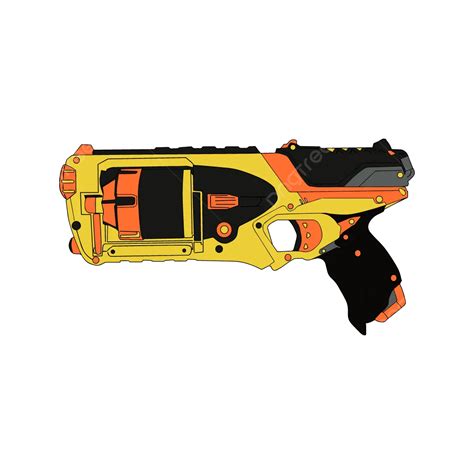 Nerf Gun Printable Color Vector, Nerf Gun, Illustration, Vector PNG and ...