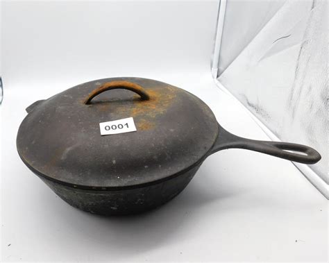 Bid Now: CAST IRON DEEP SKILLET W/LID - January 6, 0121 11:00 AM CST