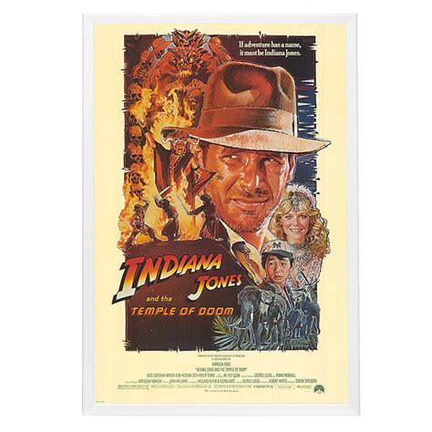 "Indiana Jones and the Temple of Doom" (1984) Framed Movie Poster ...