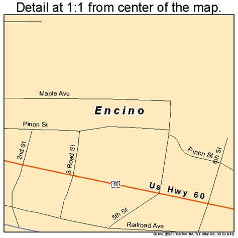 Encino New Mexico Street Map 3524610