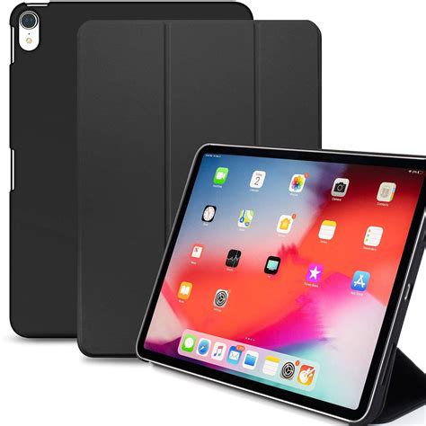KHOMO iPad Pro 12.9 Inch Case 3rd Generation (Released 2018) - Dual Black Super Slim Cover with ...