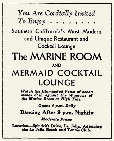 Marine Room and Mermaid Cocktail Lounge - Classic San Diego