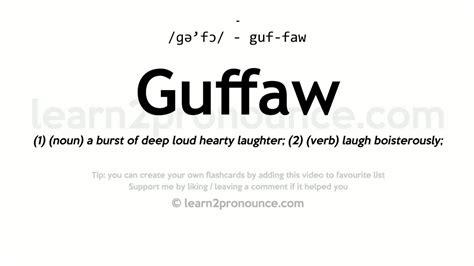 Pronunciation of Guffaw | Definition of Guffaw - YouTube