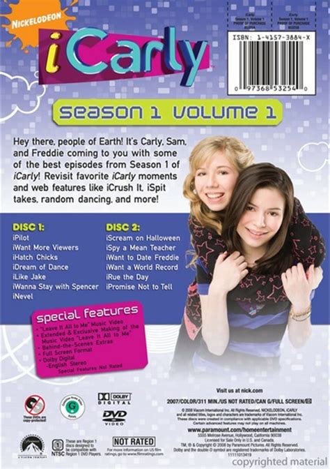 iCarly: Season 1 - Volume 1 (DVD 2007) | DVD Empire