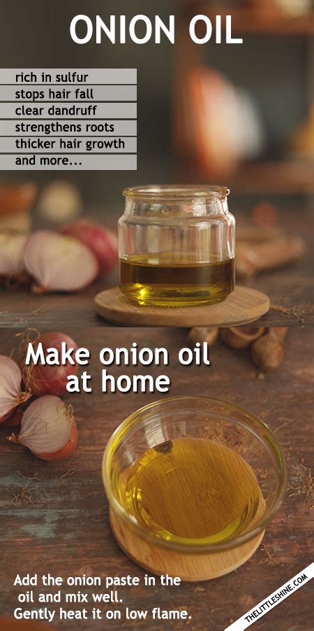 Onion Oil Recipe for faster hair growth and stop hair fall - The Little Shine