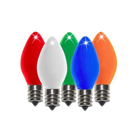 C7 Incandescent Ceramic Multi-Colored Twinkle Bulbs