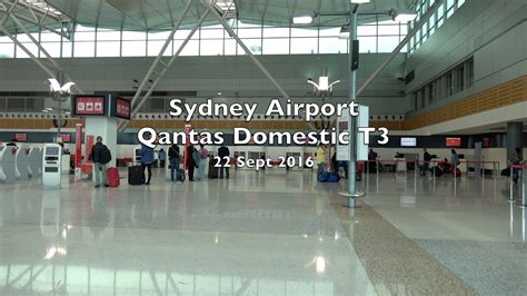 Sydney Airport, Qantas Domestic Terminal 3 - YouTube