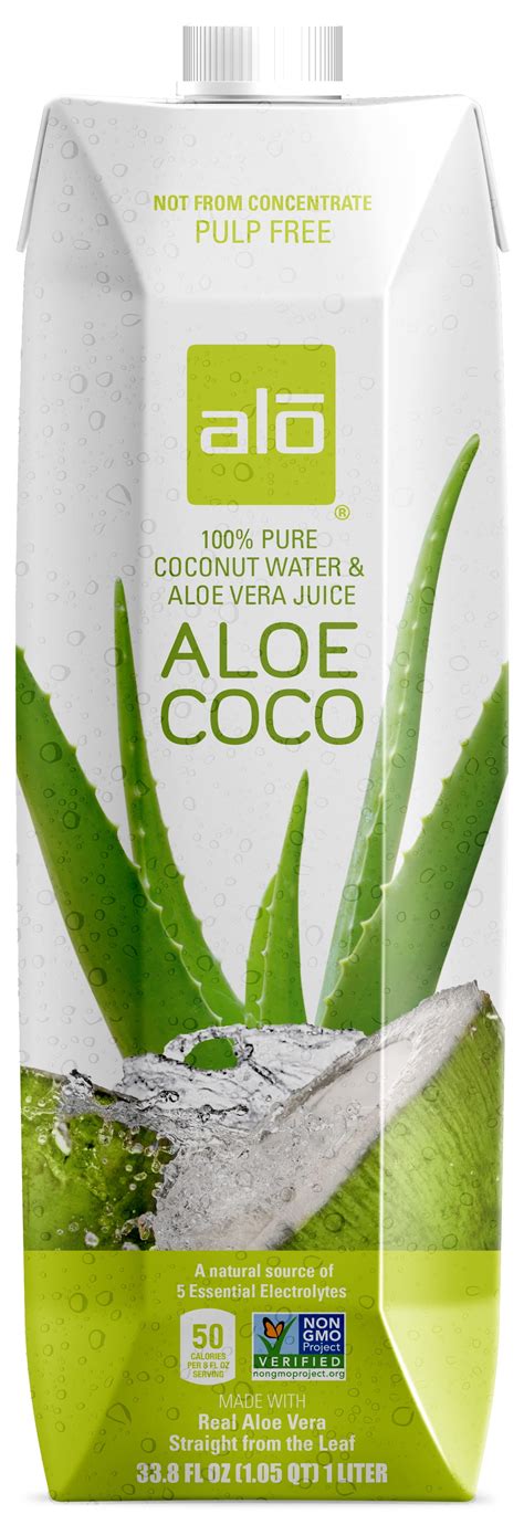 Alo Aloe Vera Juice Drink, Coconut Water + Aloe Vera, 33.8 Fl Oz - Walmart.com