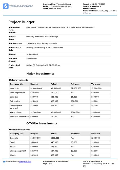 Construction Project Budget template (Better than excel and xls)