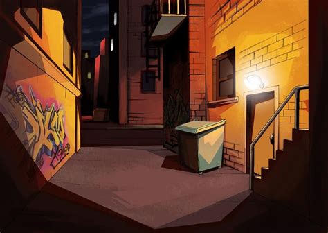 Alley Way background by Frikxnel on DeviantArt | City cartoon, City ...