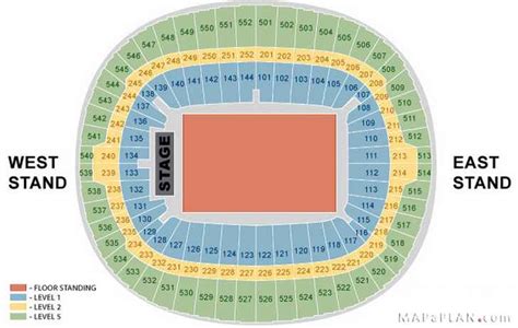 Wembley Stadium seating plan - Detailed seat numbers - MapaPlan.com