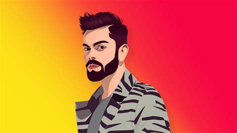 Vector Illustration- Virat Kohli | Behance