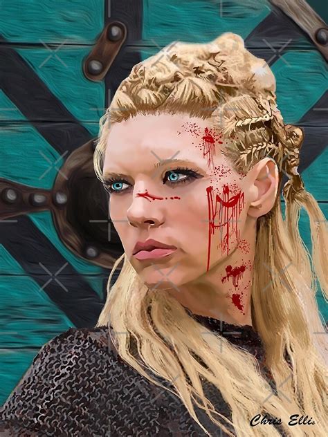 "Lagertha Shield Maiden Painting" by chris-ellis-art | Redbubble